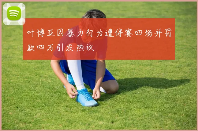 叶博亚因暴力行为遭停赛四场并罚款四万引发热议